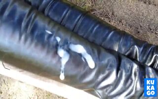 Cum on Boots in Public Park -v2