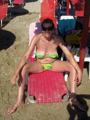 Vacation photos where middle-aged women
