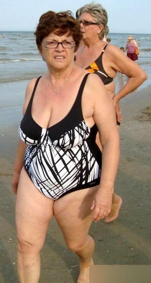 Big old whores on the beach side